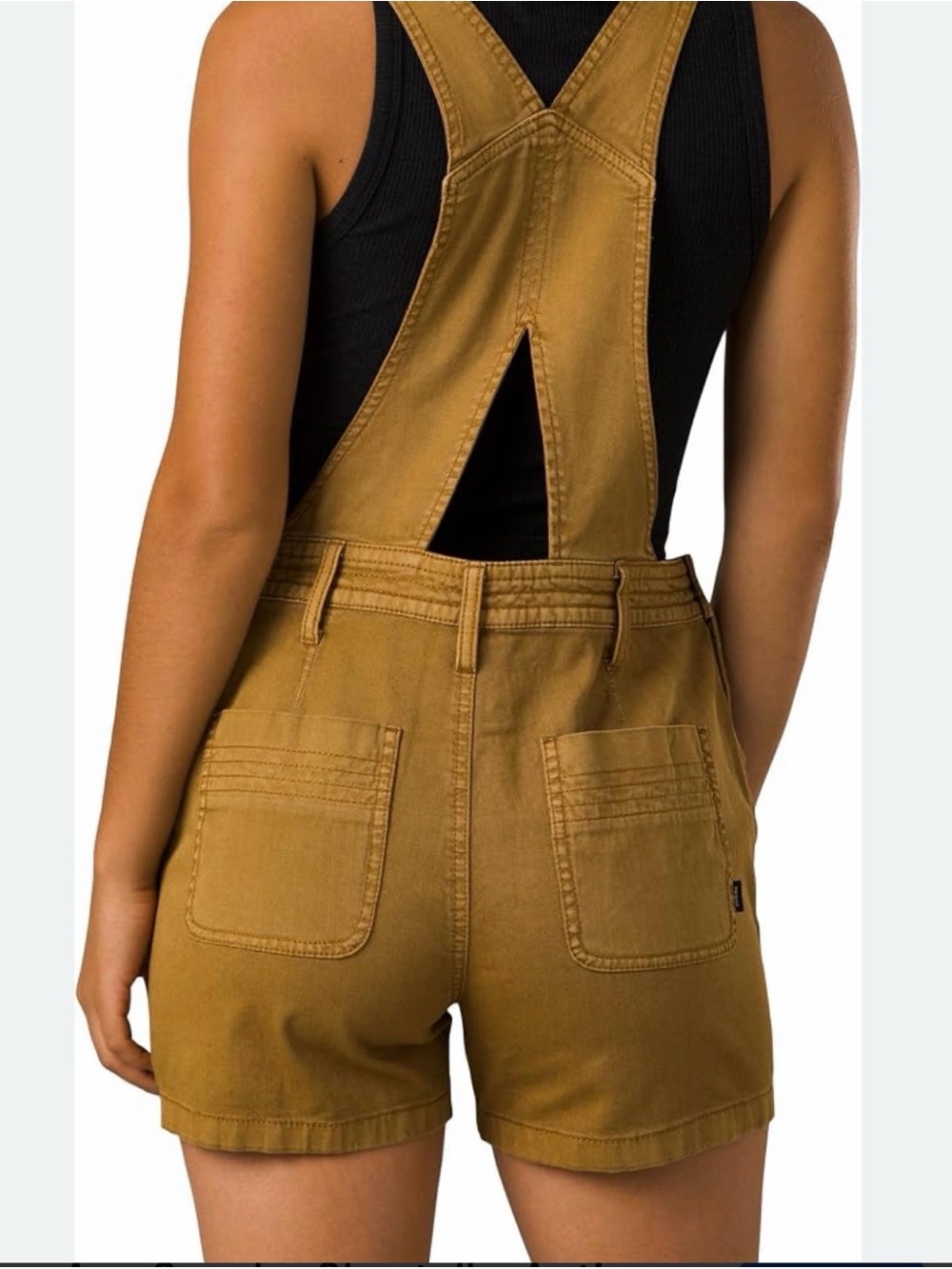 prAna Sancho Shortalls Shorts Overalls Women’s XS Antique Bronze Copper Brown - Picture 2 of 13
